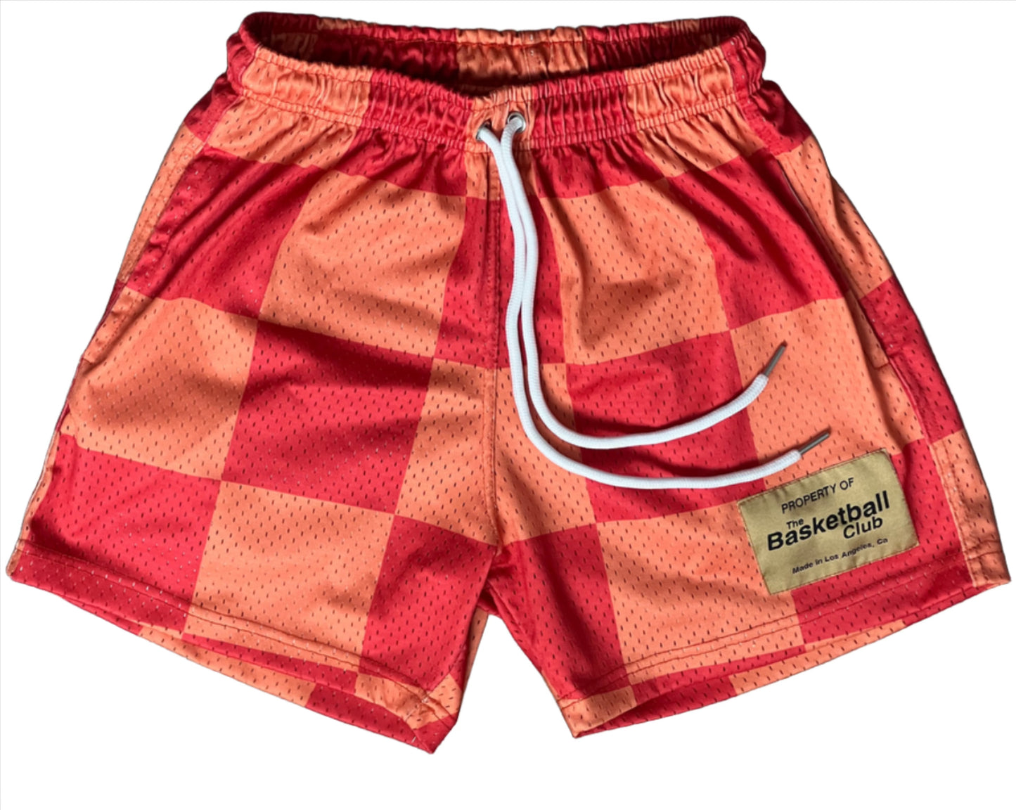 The Basketball Club Checkered Shorts "Orange"