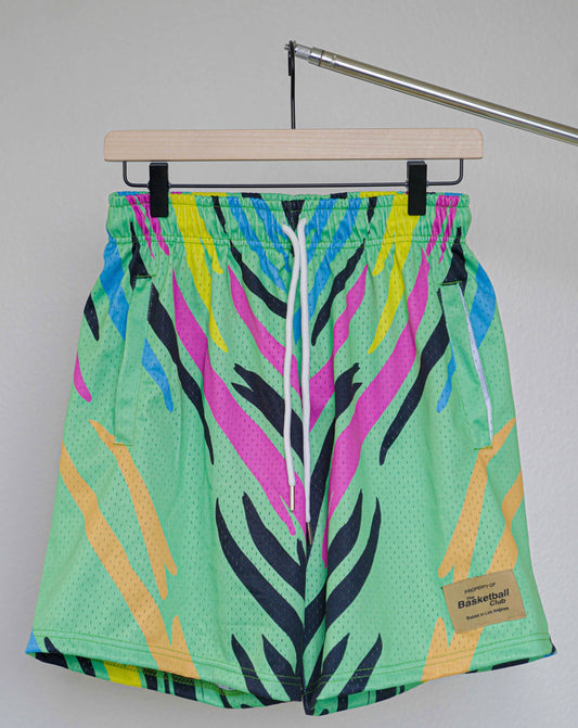 Green Stripes Shorts