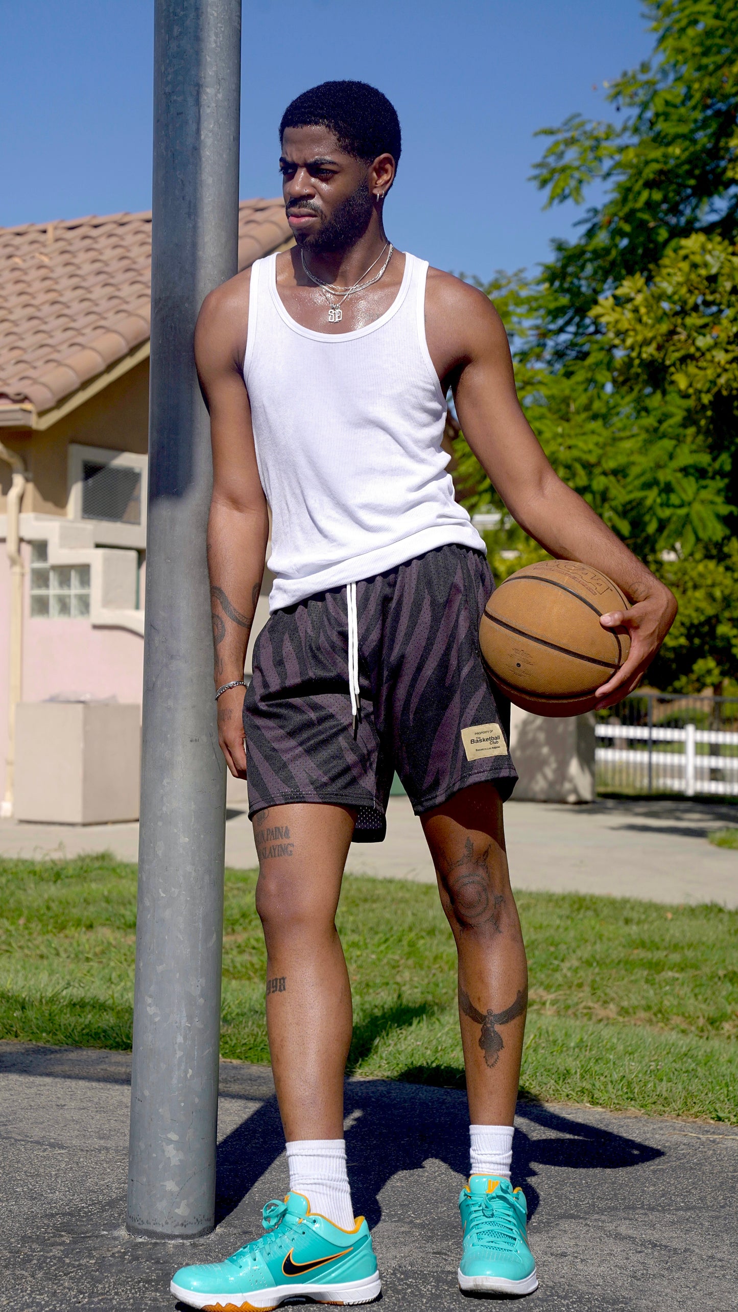 Black Stripes Shorts