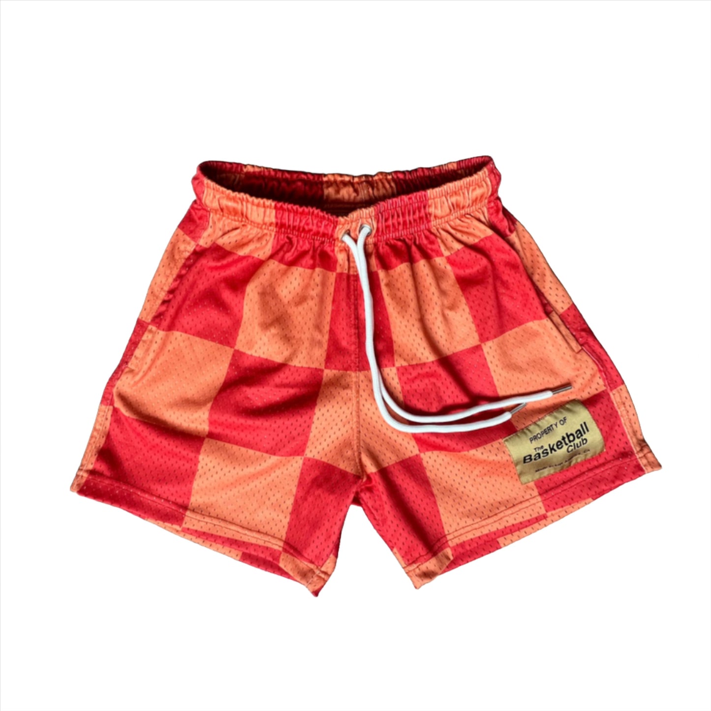 The Basketball Club Checkered Shorts "Orange"