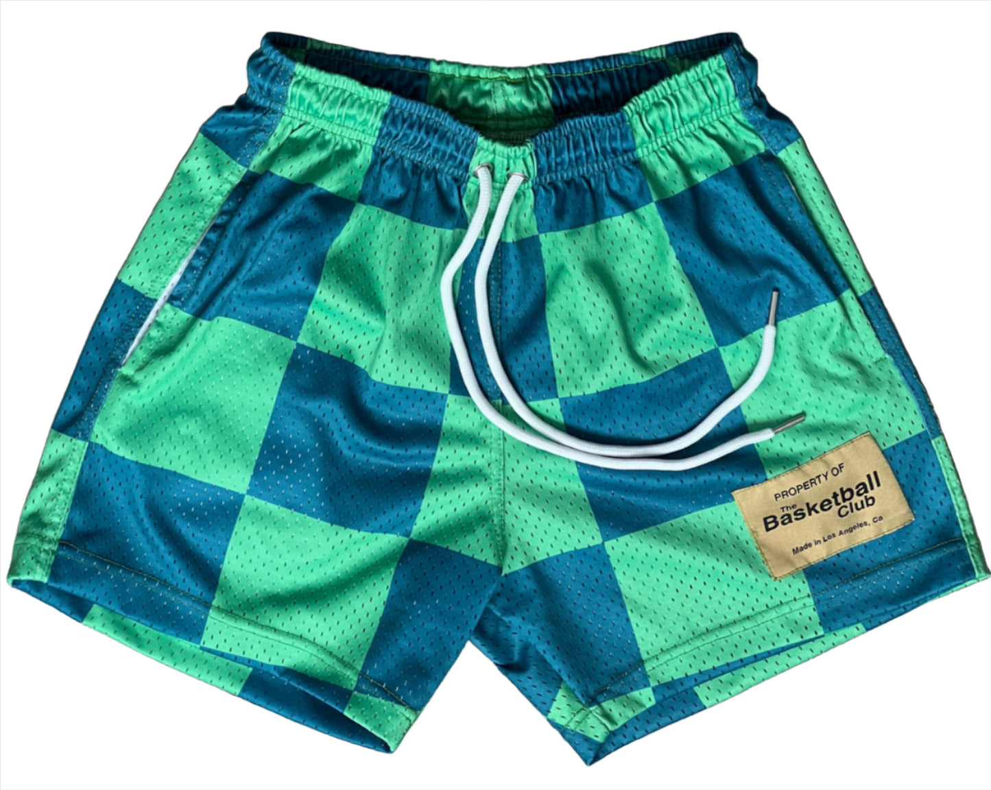 The Basketball Club Checkered Shorts "Green"